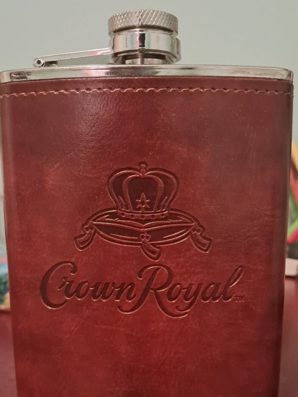 Crown Royal 8 oz Sti& Leather Flask